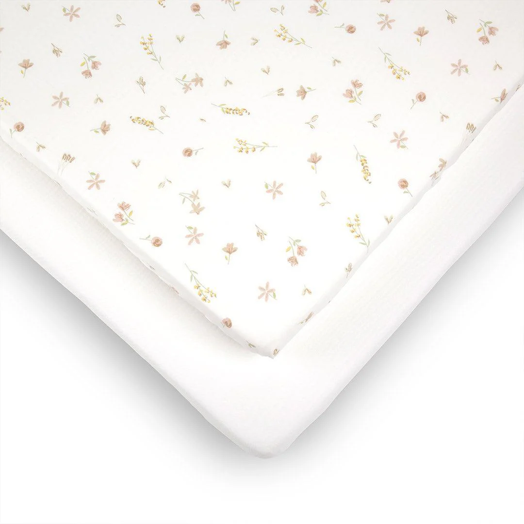 CuddleCo Cot Bed Sheets 2pk - Cashmere Meadow