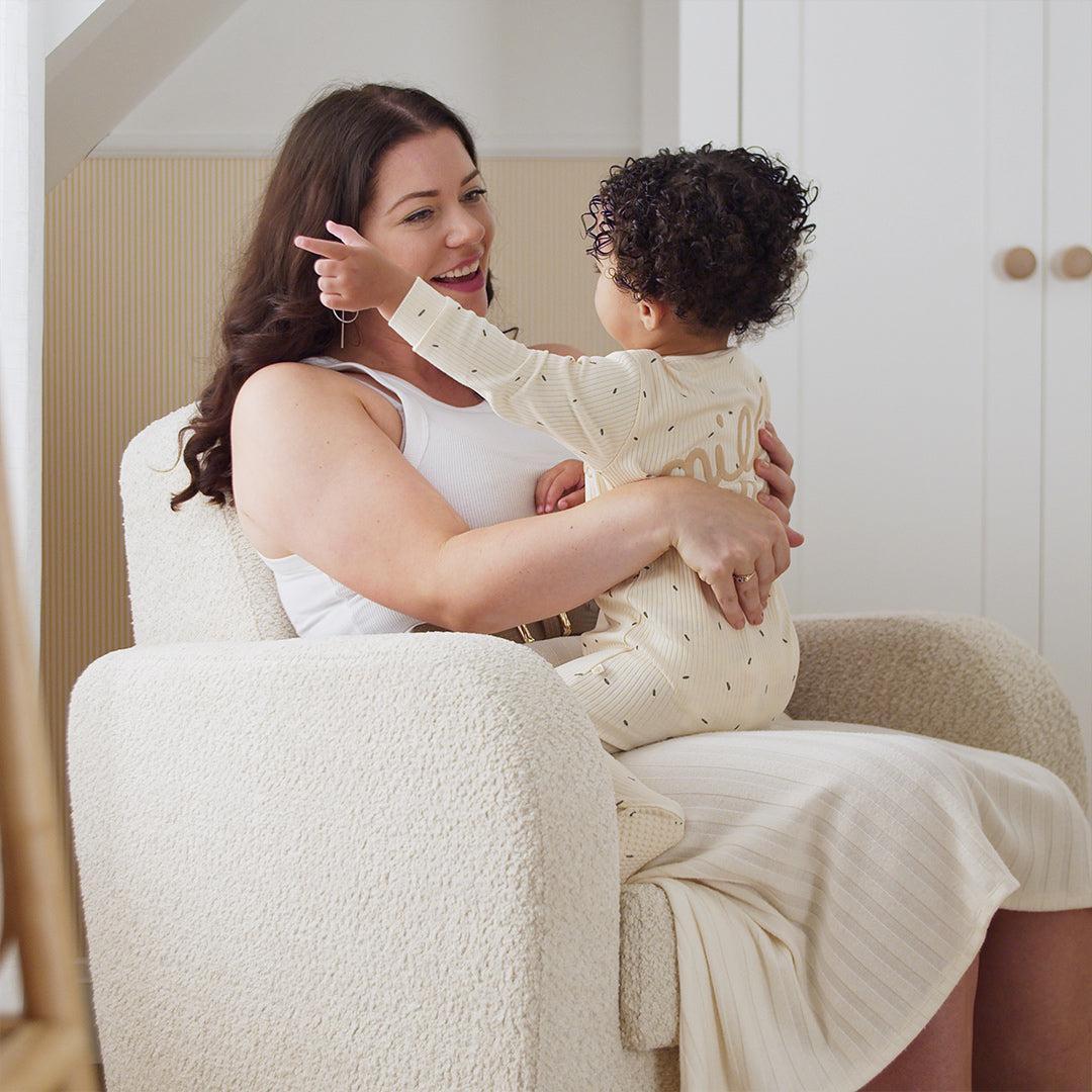 CuddleCo Etta Nursing Chair - Boucle Mushroom - Image 4