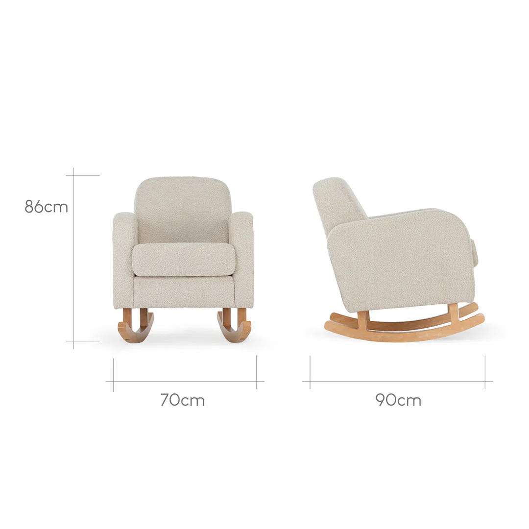 CuddleCo Etta Nursing Chair - Boucle Off White - Image 8