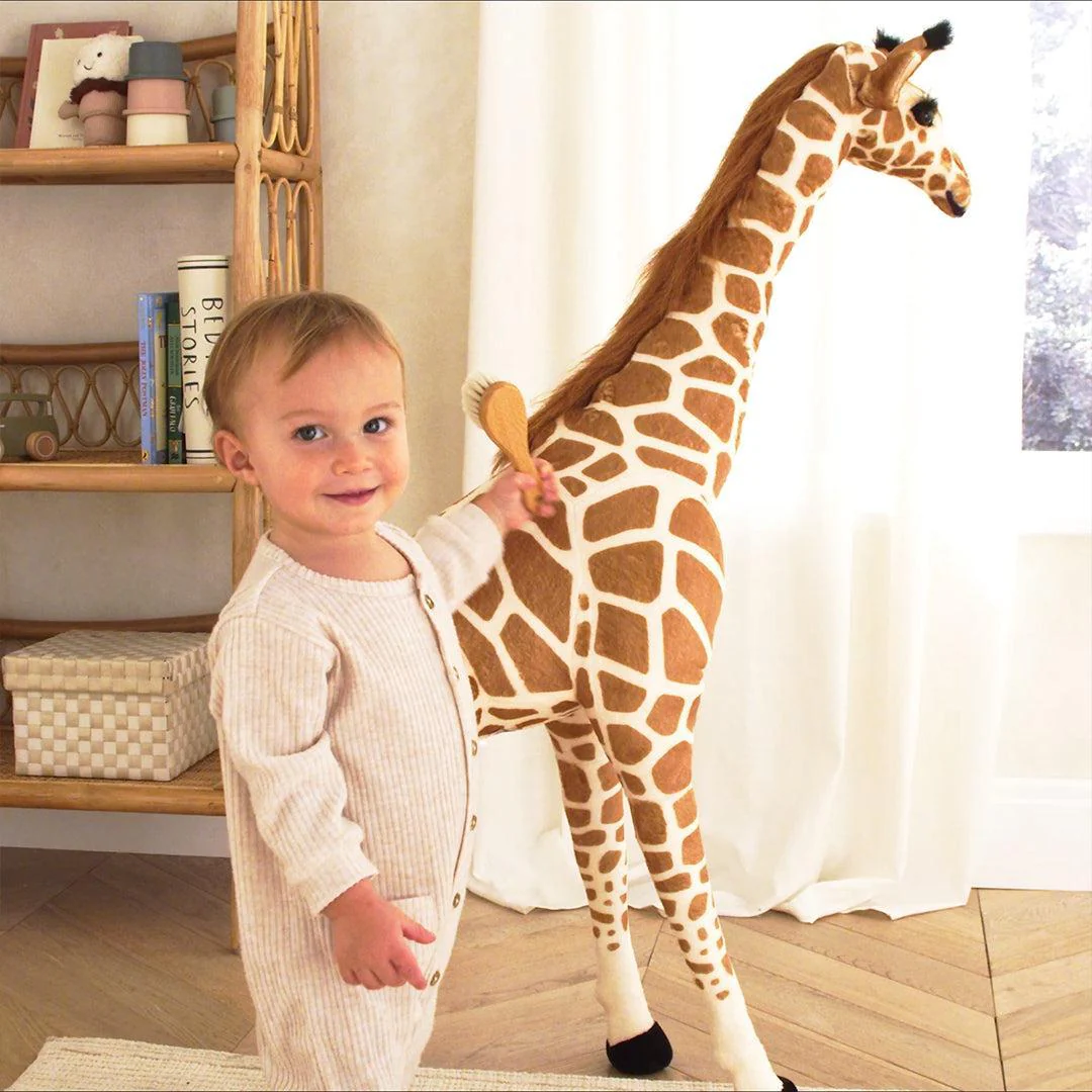 CuddleCo Small Standing Giraffe Stuffed Animal - Natural - Image 2
