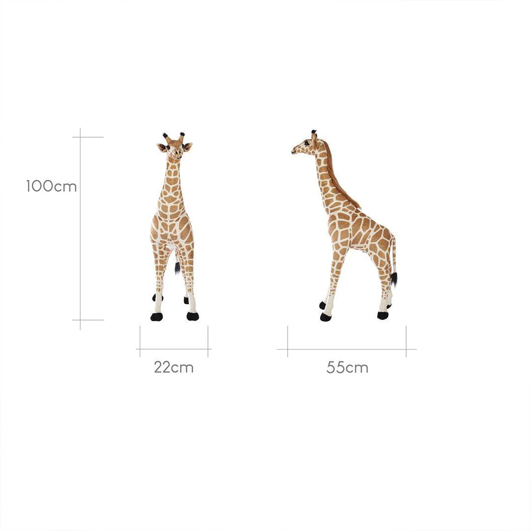 CuddleCo Small Standing Giraffe Stuffed Animal - Natural - Image 3