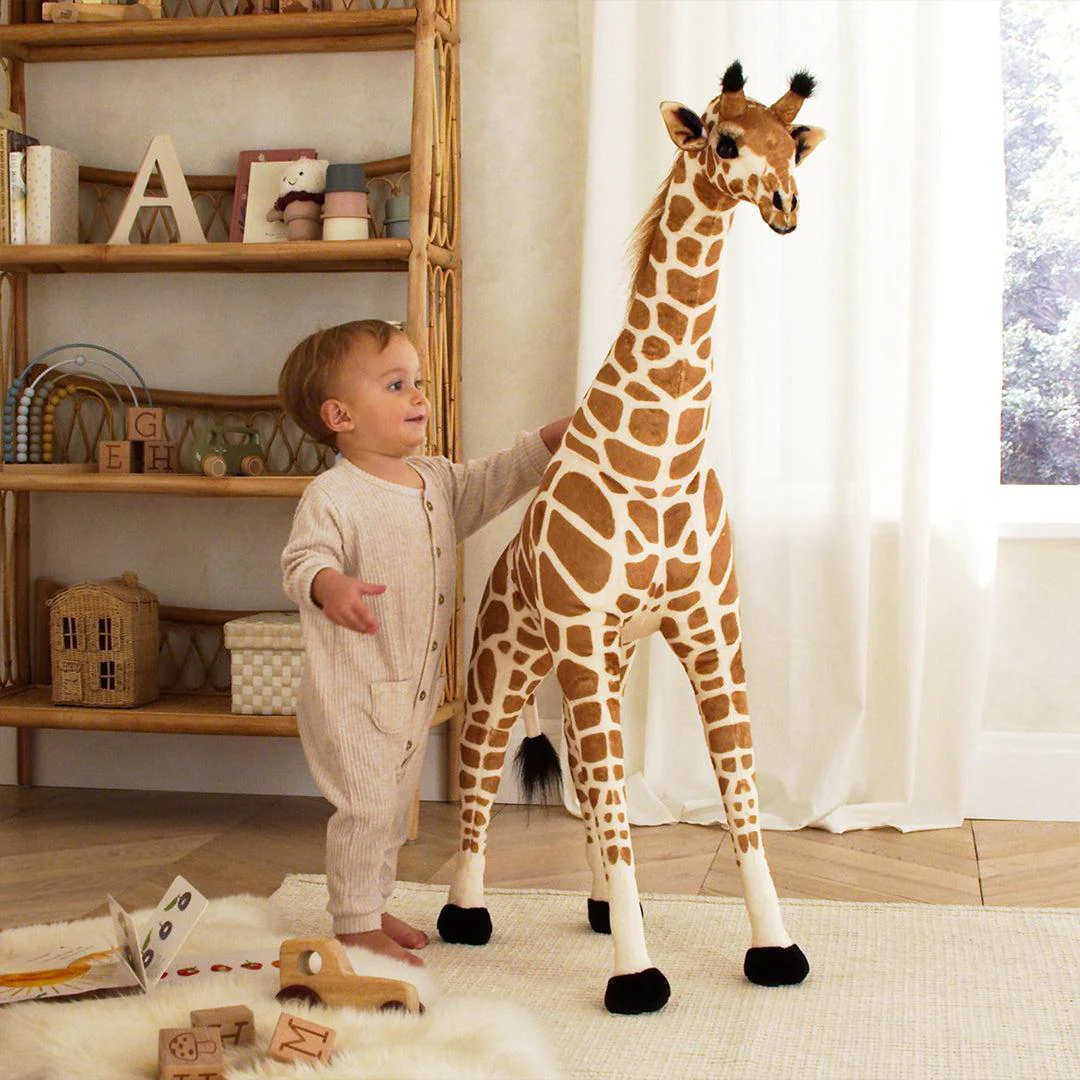 CuddleCo Small Standing Giraffe Stuffed Animal - Natural - Image 4