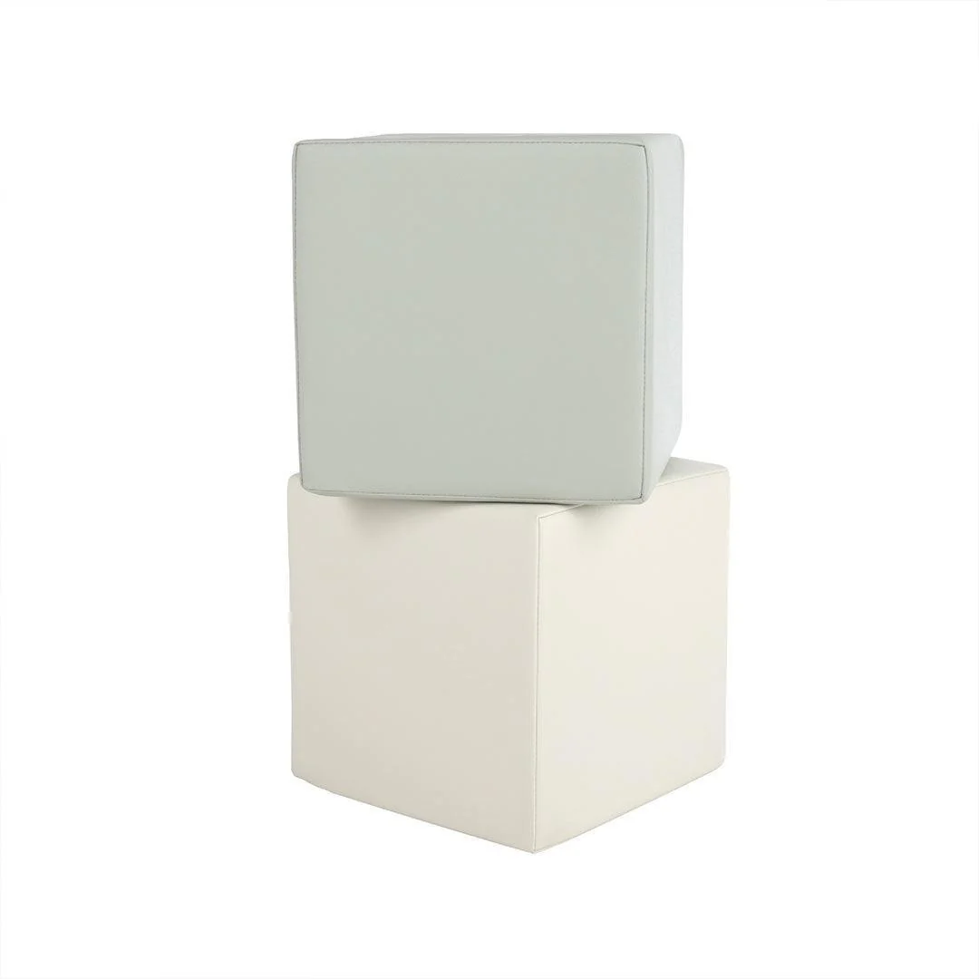 CuddleCo Soft Play Cubes 2pc - Sea Salt/Pebble