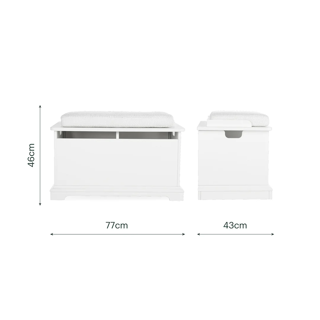 CuddleCo Storage Box & Cushion - White - Image 4