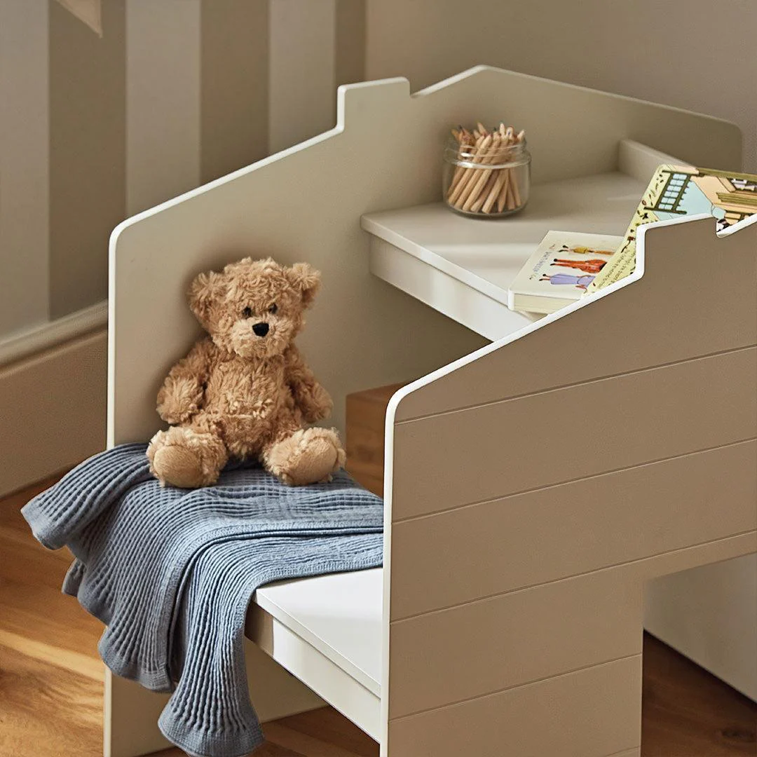 CuddleCo Storage Desk with Bench - Pebble - Image 3