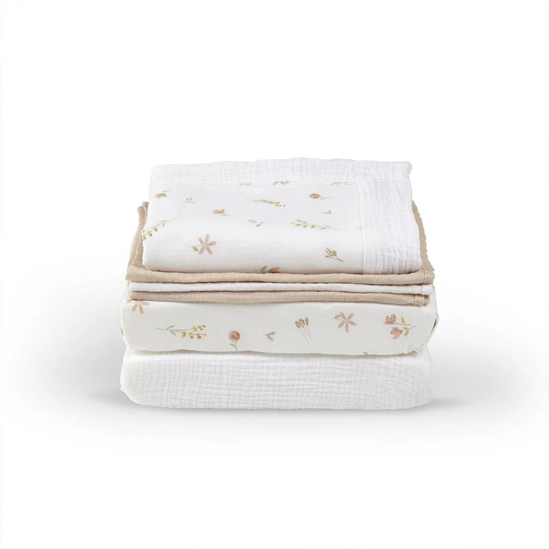 CuddleCo Universal Crib/ Co Sleeper Bedding Set - Cashmere Meadow
