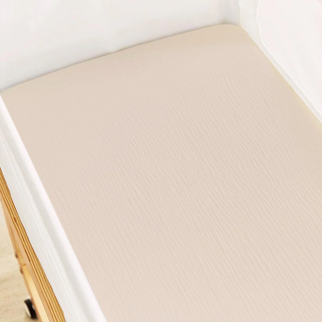 CuddleCo Universal Crib/ Co Sleeper Sheets 2pk - Cashmere Waffle - Image 2