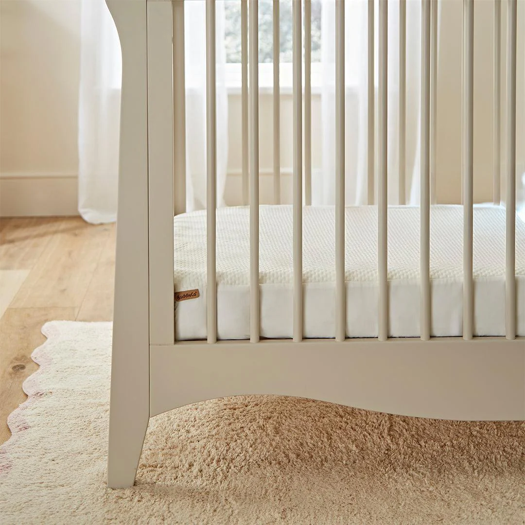 CuddleCo Waterproof Cot Bed Mattress Protector Hypoallergenic Bamboo - White
