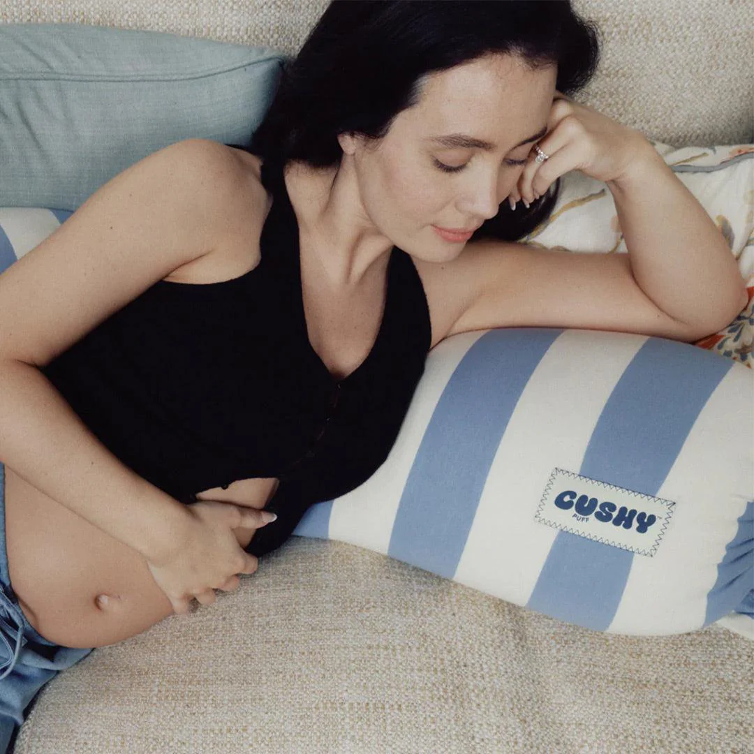Cushy Puff Pregnancy Pillow - Sky Blue - Image 2