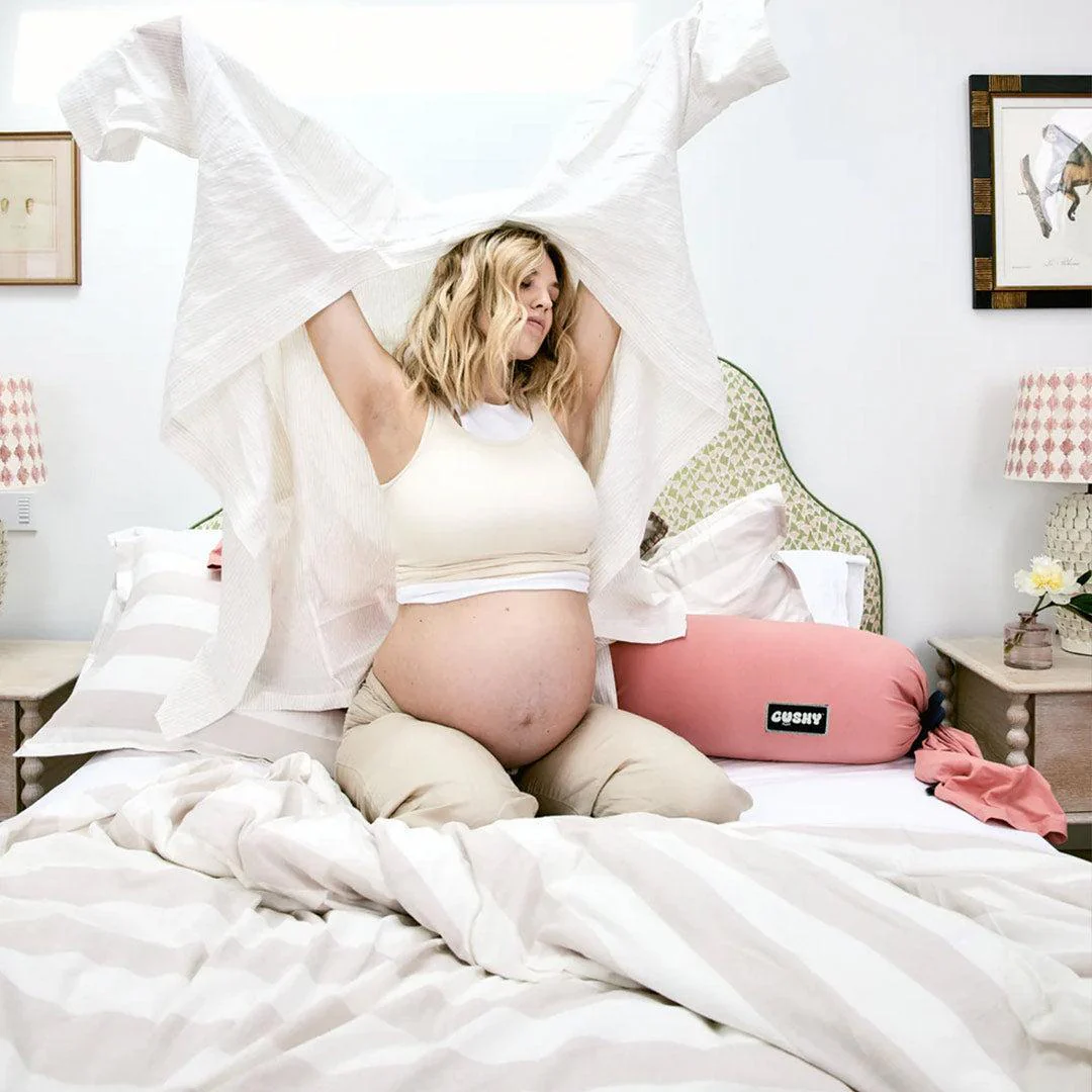 Cushy Puff Pregnancy Pillow Cover - Tickle Me Pink - Image 2