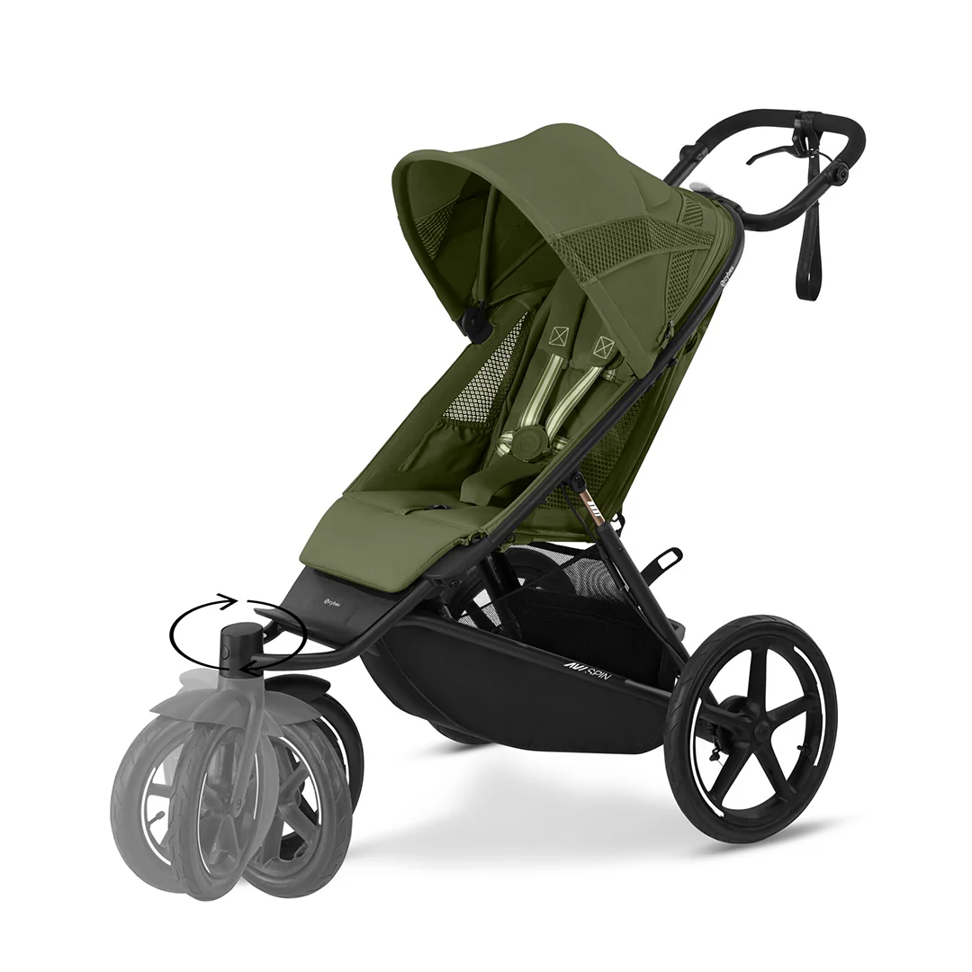 CYBEX Avi Spin Stroller - Moss Green - Image 6
