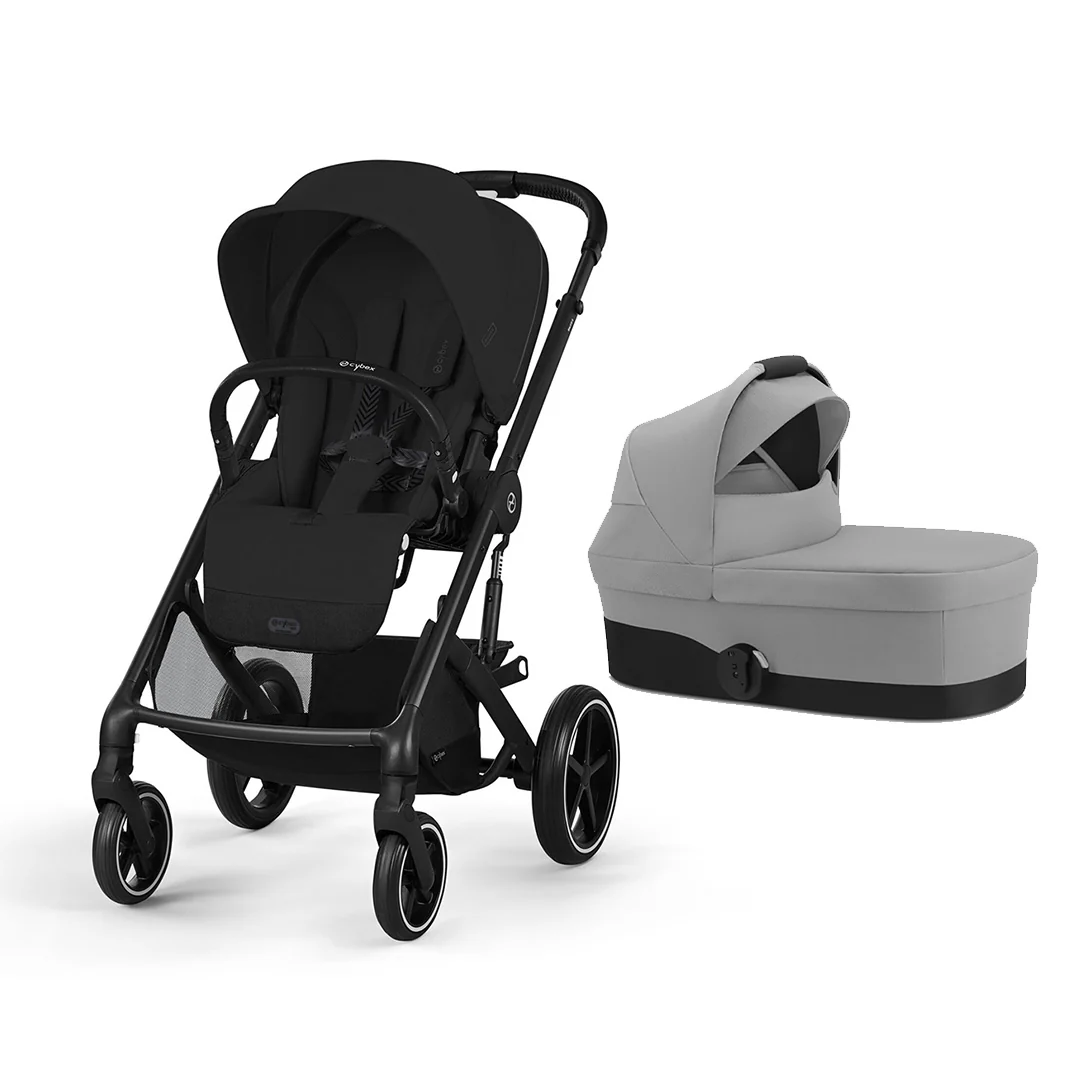 Cybex Balios S Lux Pushchair & Carrycot Bundle - Black/Grey - Image 2
