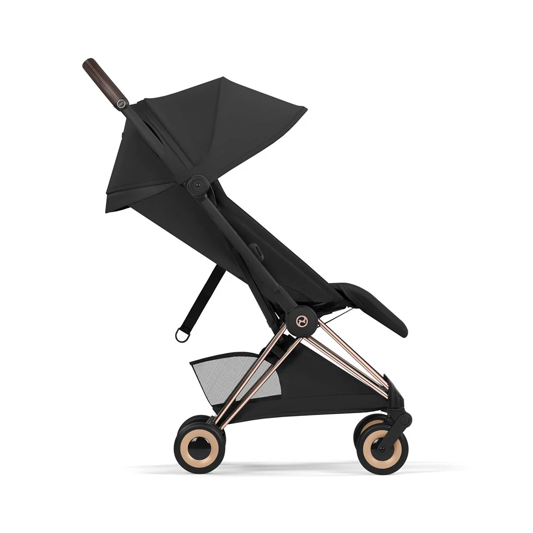 CYBEX Coya Comfort Compact Stroller & Carrycot - Sepia Black/Rose Gold - Image 7