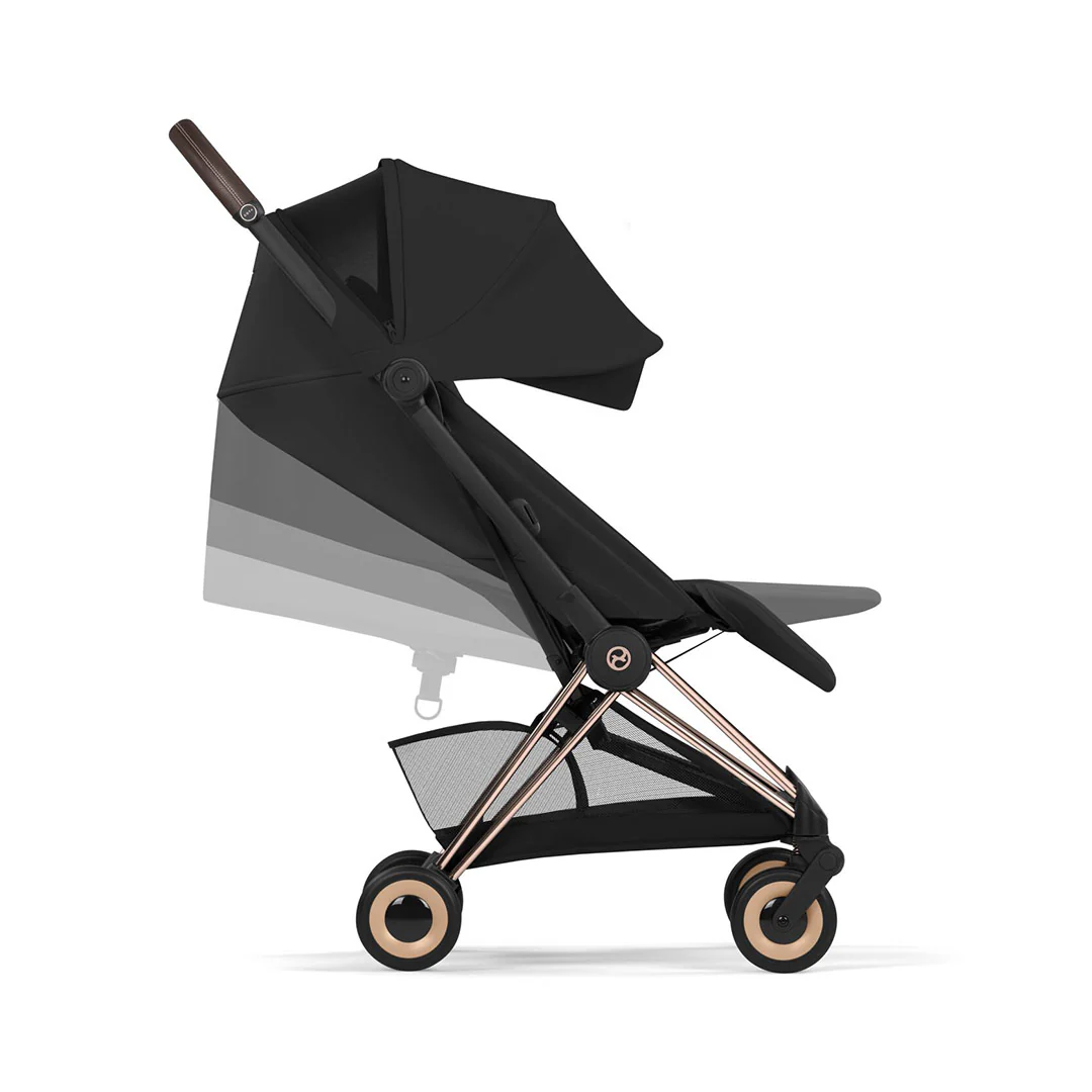 CYBEX Coya Comfort Compact Stroller & Carrycot - Sepia Black/Rose Gold - Image 8