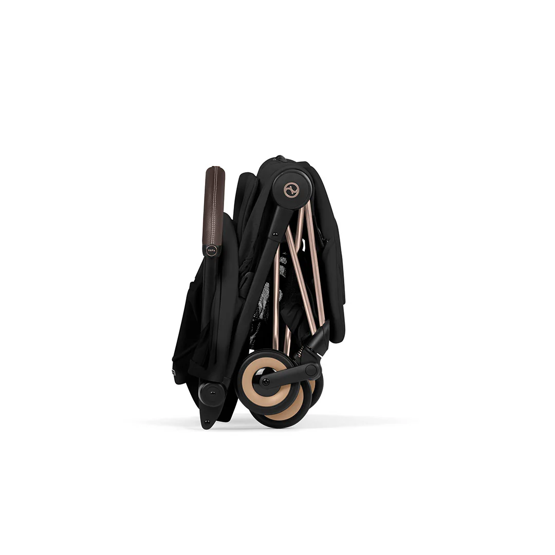 CYBEX Coya Comfort Compact Stroller & Carrycot - Sepia Black/Rose Gold - Image 10