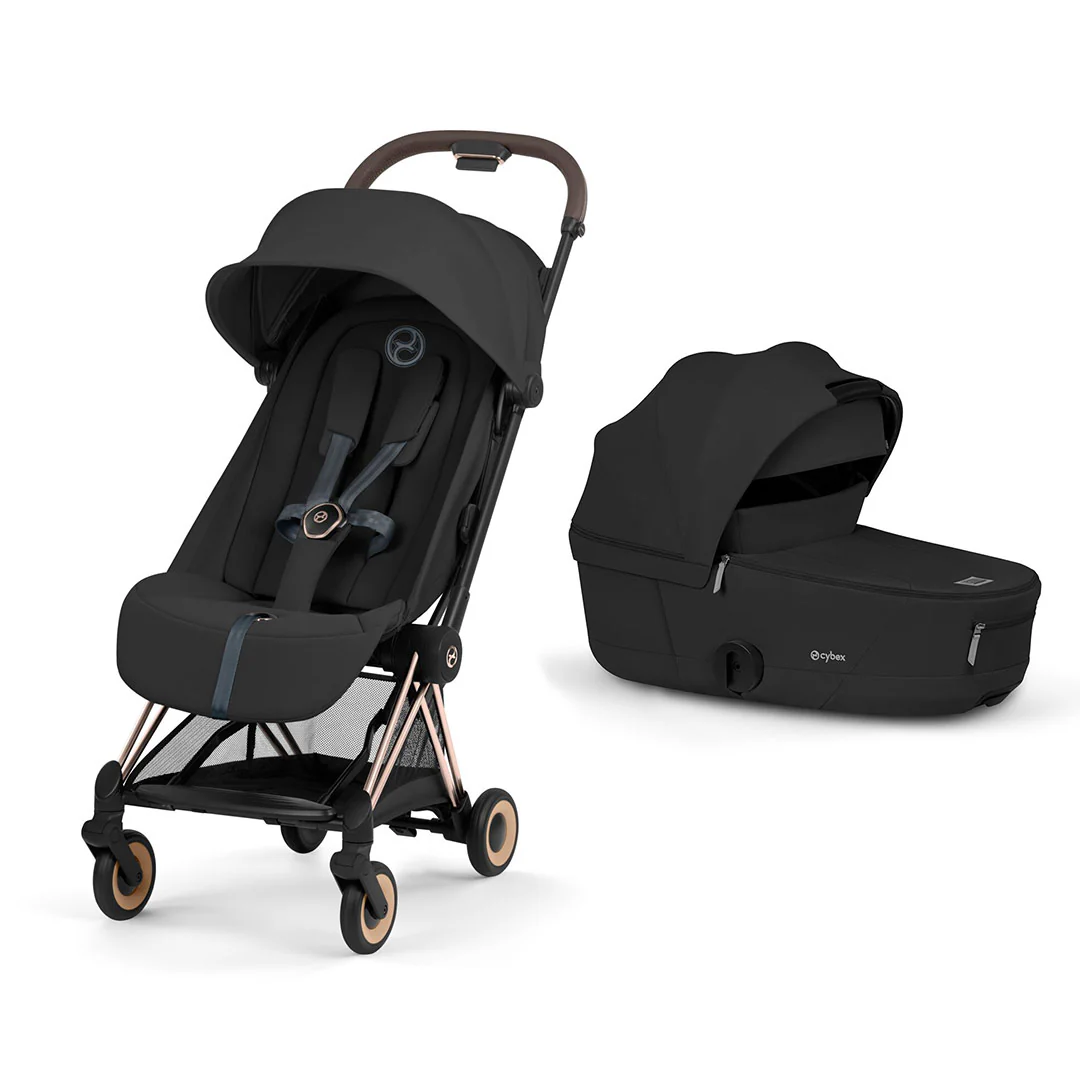 CYBEX Coya Comfort Compact Stroller - Sepia Black/Rose Gold - Image 7