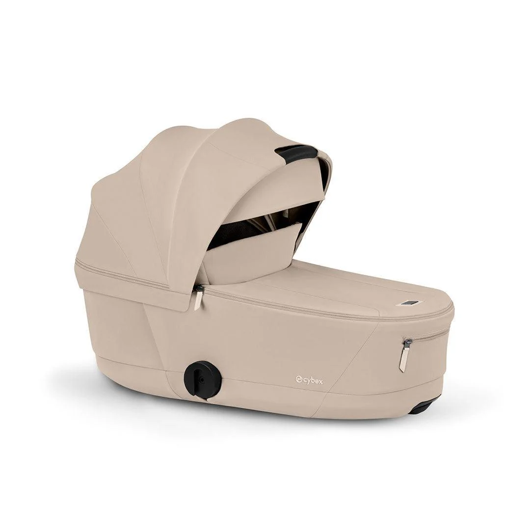 CYBEX e-Priam Comfort Pushchair & Foldable Carrycot - Cozy Beige/Black - Image 2