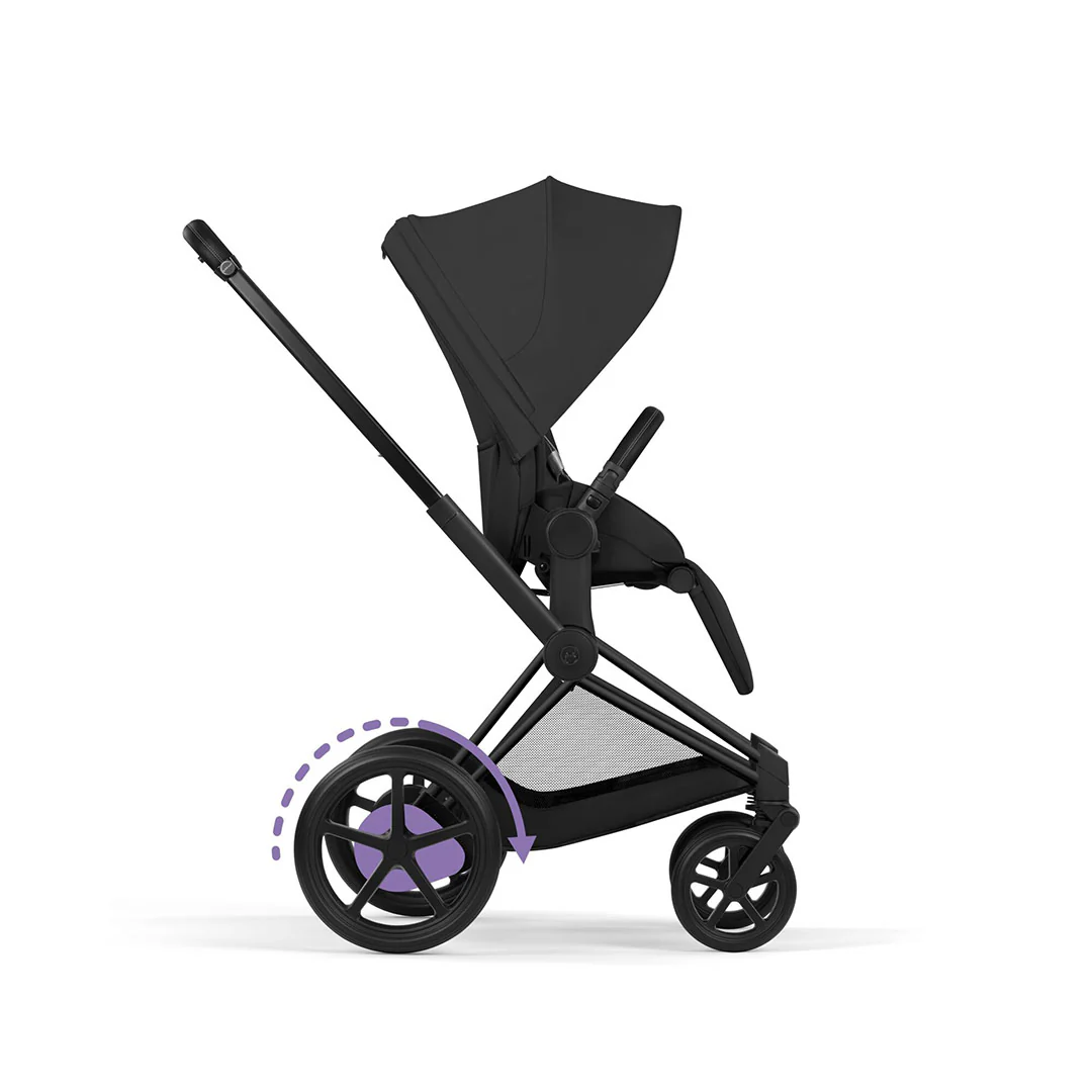 CYBEX e-Priam Comfort Pushchair & Foldable Carrycot - Sepia Black/Black - Image 11