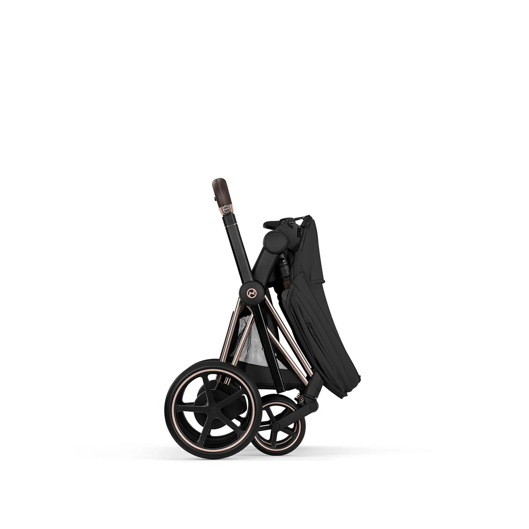 CYBEX e-Priam Comfort Pushchair & Foldable Carrycot - Sepia Black/Rose Gold - Image 12