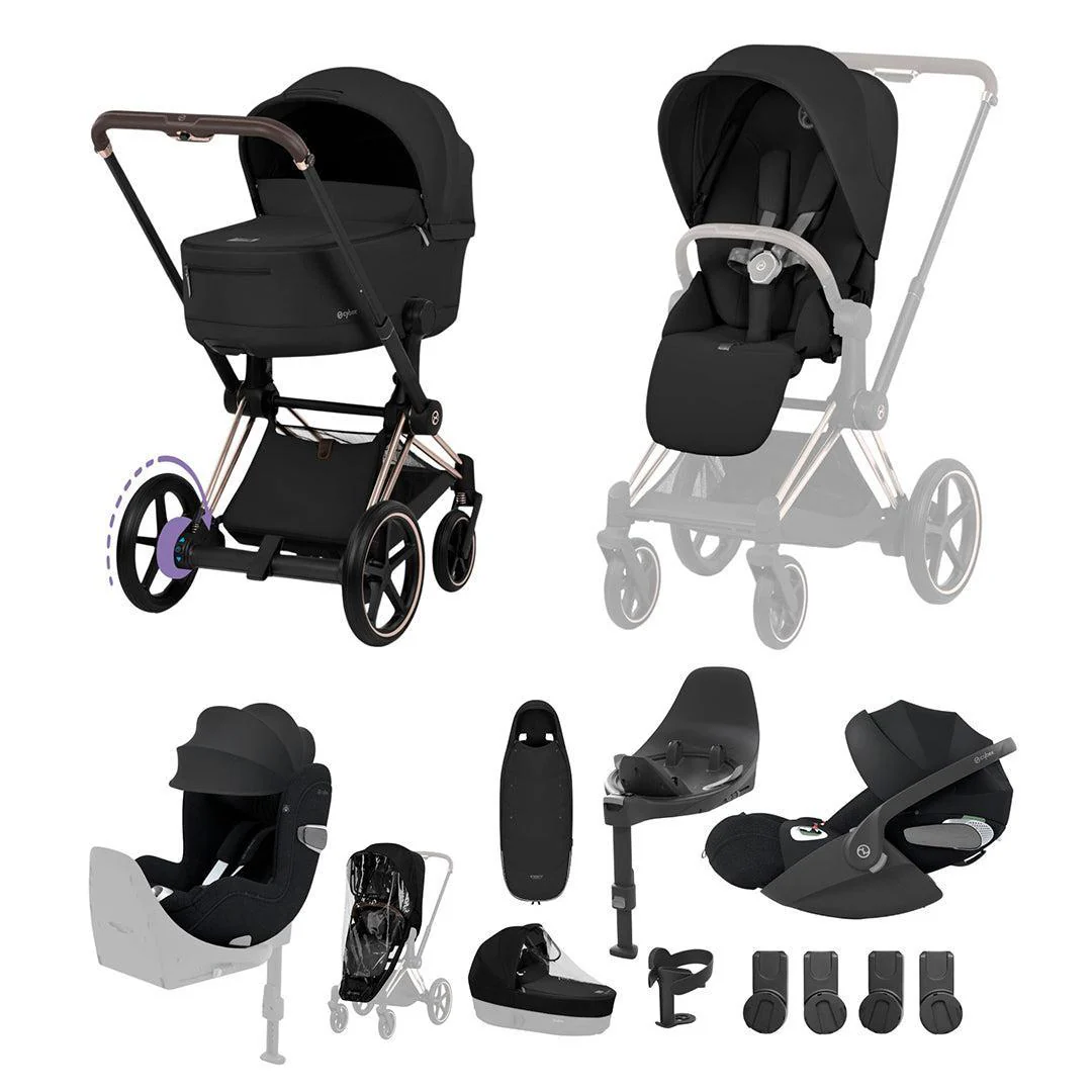 Cybex e-Priam Ultimate Birth & Beyond Bundle - Comfort Collection