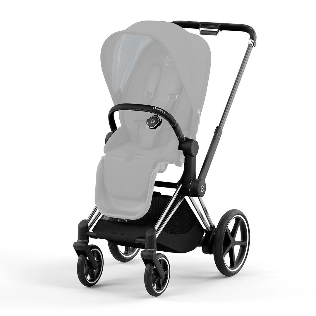 CYBEX e-Priam Frame + Seat Hardpart - Chrome Black