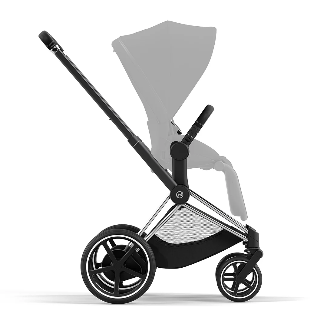 CYBEX e-Priam Frame + Seat Hardpart - Chrome Black - Image 3