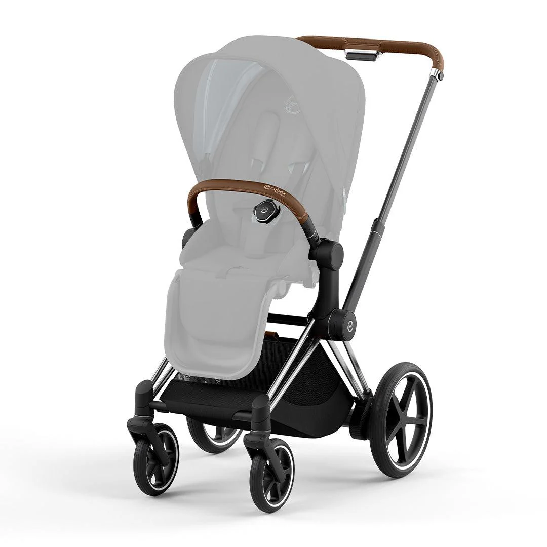CYBEX e-Priam Frame + Seat Hardpart - Chrome Brown