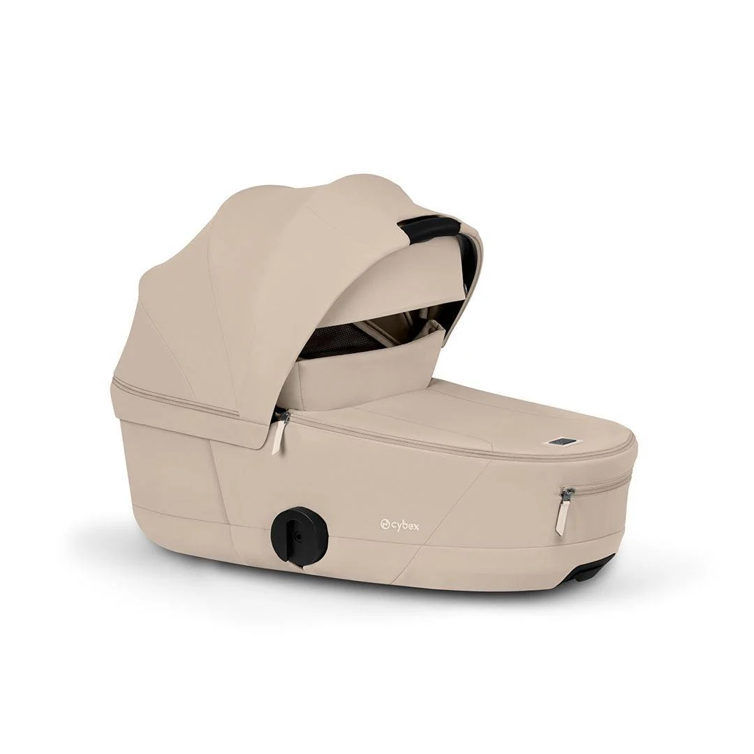 CYBEX Mios Comfort Pushchair & Foldable Carrycot - Cozy Beige/Black - Image 2