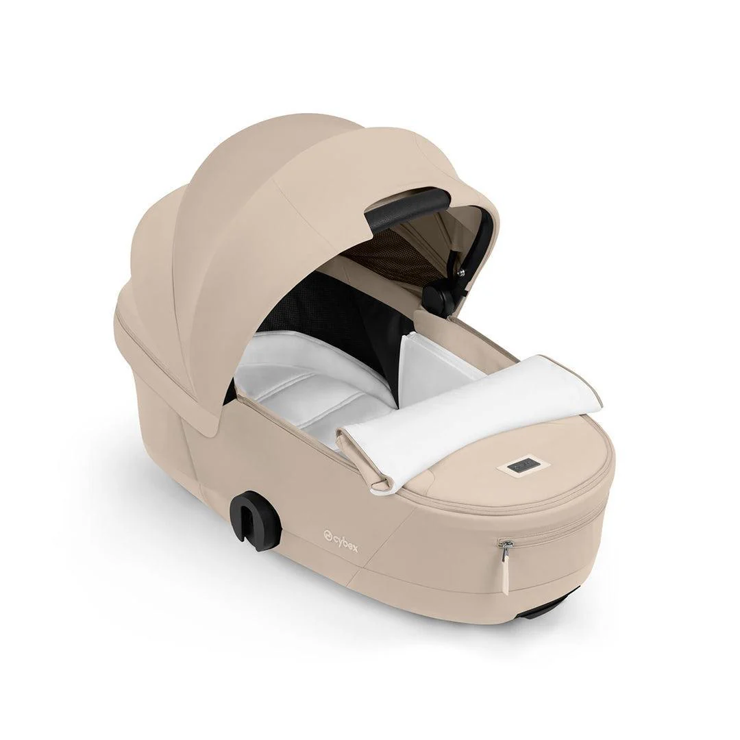 CYBEX Mios Comfort Pushchair & Foldable Carrycot - Cozy Beige/Black - Image 3