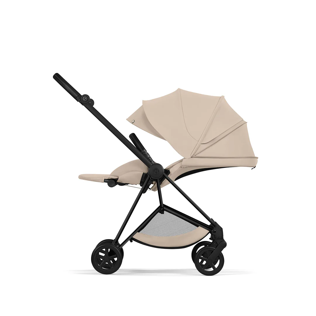 CYBEX Mios Comfort Pushchair & Foldable Carrycot - Cozy Beige/Black - Image 8
