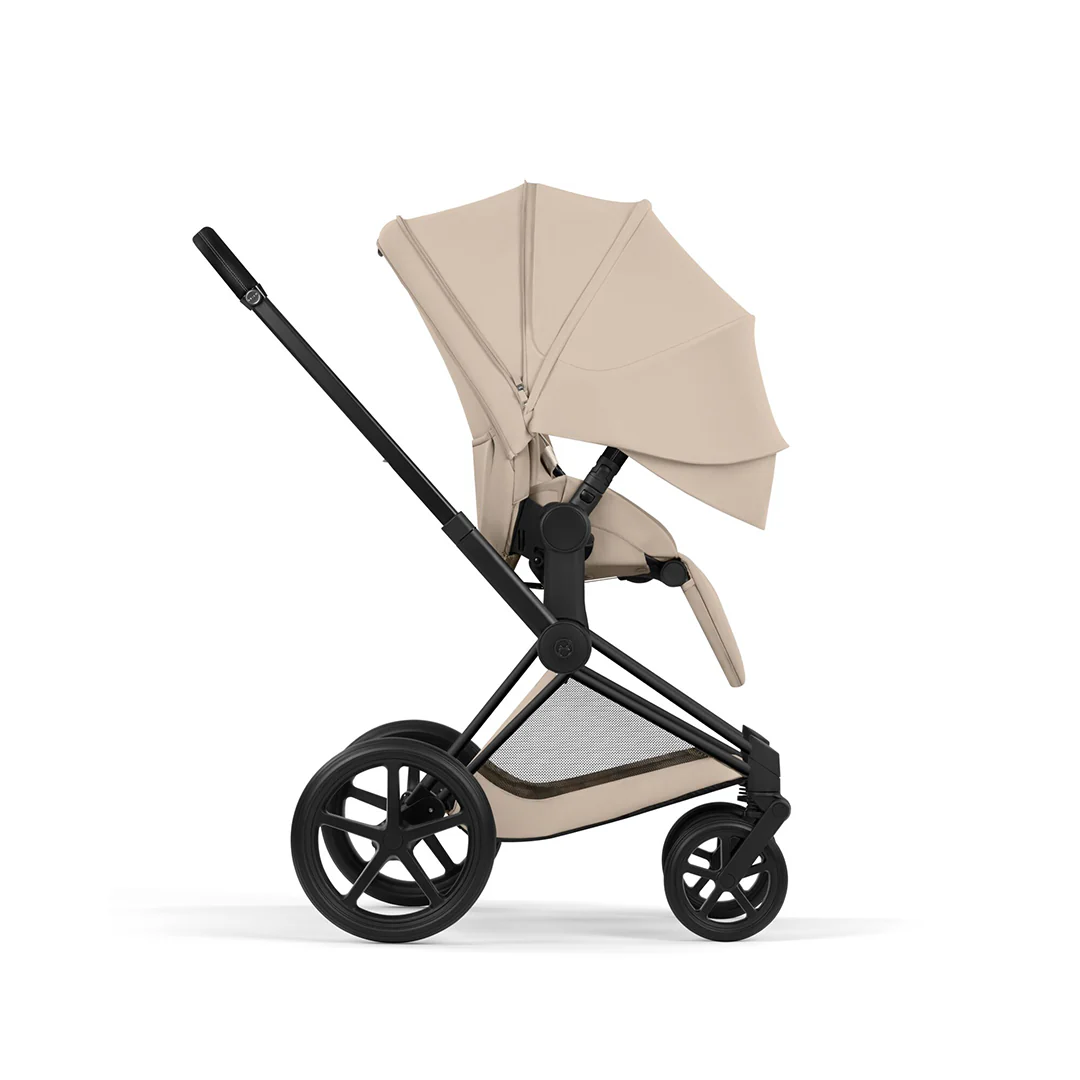 CYBEX Priam Comfort Pushchair & Foldable Carrycot - Cozy Beige/Black - Image 10
