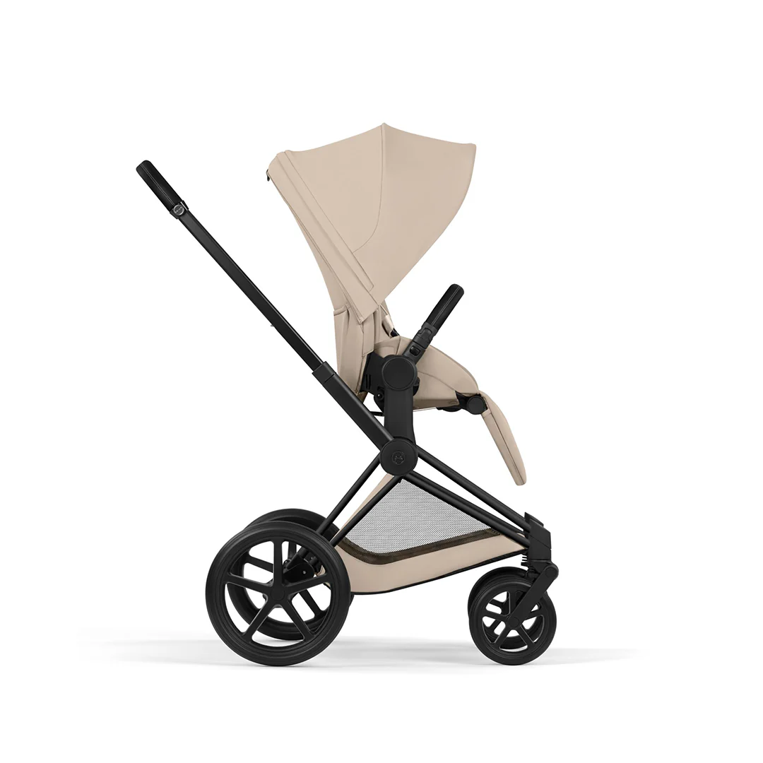 CYBEX Priam Comfort Pushchair & Foldable Carrycot - Cozy Beige/Black - Image 9