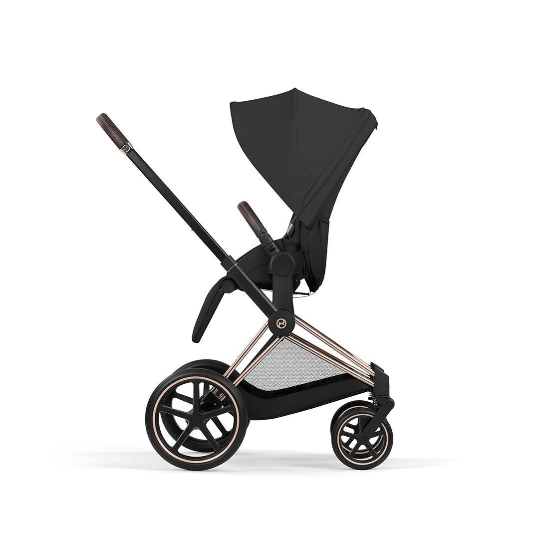 CYBEX Priam Comfort Pushchair & Foldable Carrycot - Sepia Black/Rose Gold - Image 7