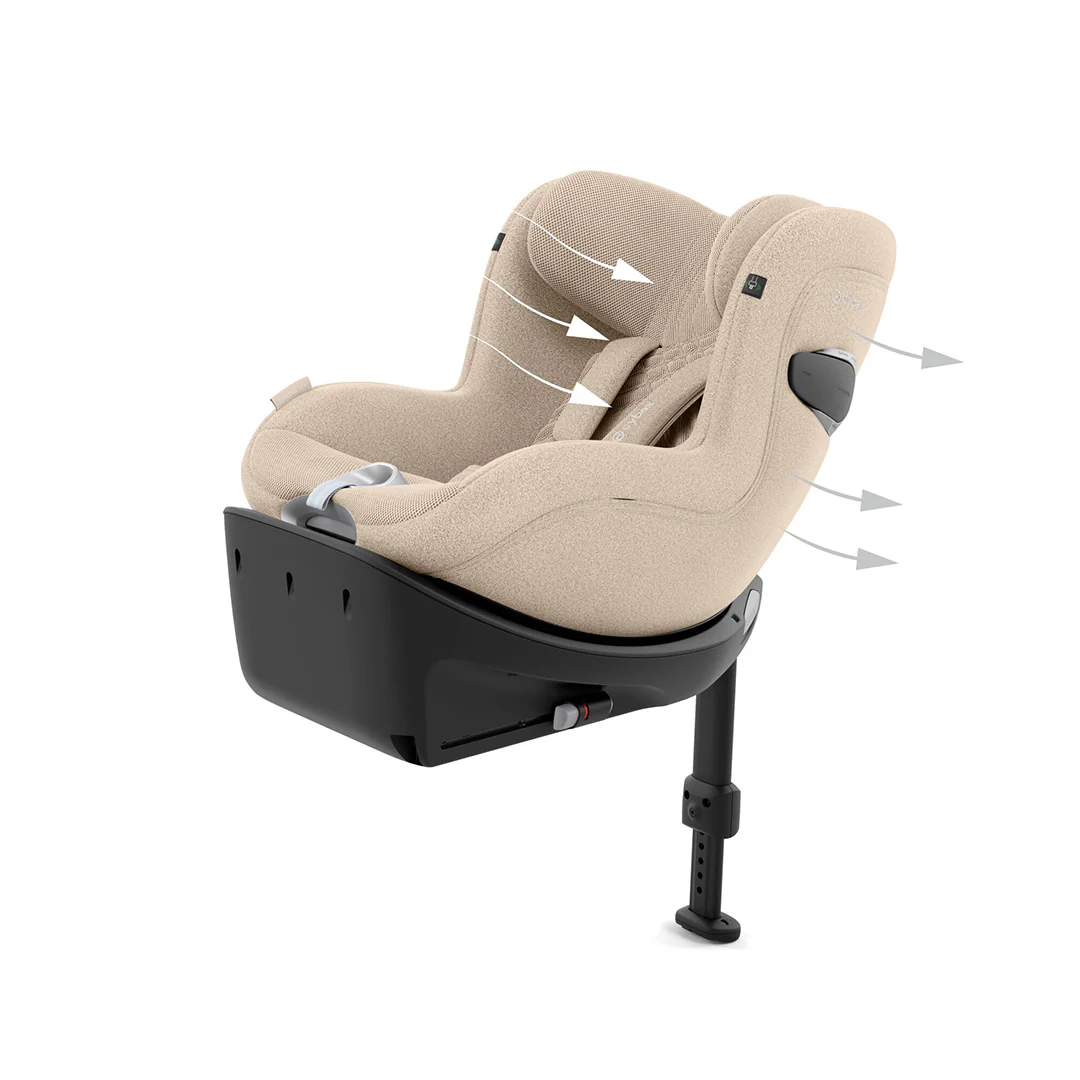 CYBEX Sirona Ti i-Size Plus Car Seat - Cozy Beige - Image 5