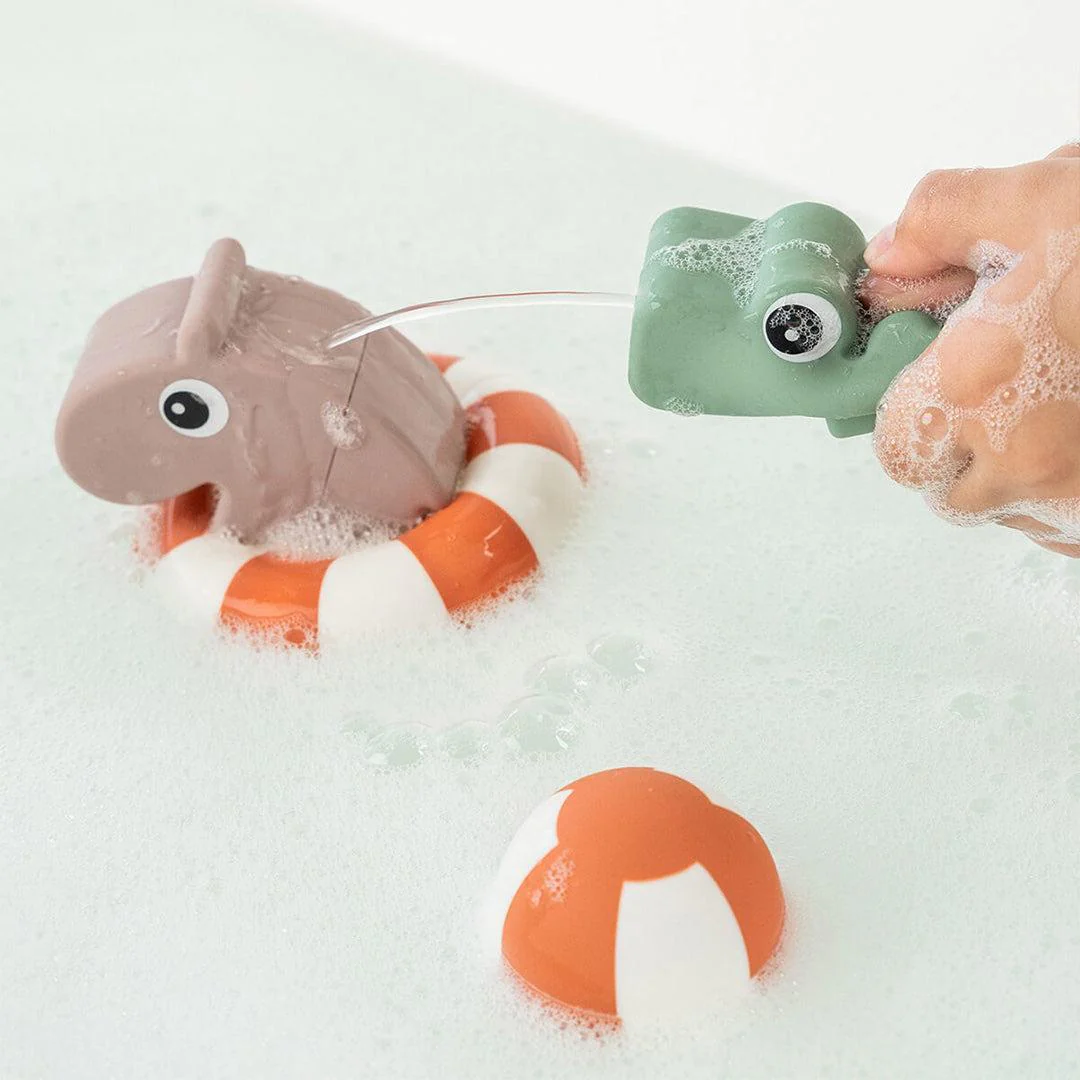 Done by Deer Bath Squirter Toy - Croco Green - Image 2