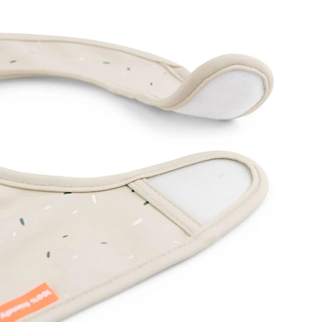 Done by Deer Velcro Bibs - Lalee - Sand - 2 Pack - Image 4