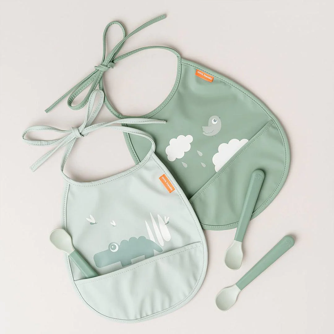 Done By Deer Foodie Easy-Grip Baby Spoon 3 Pack - Green - Image 3