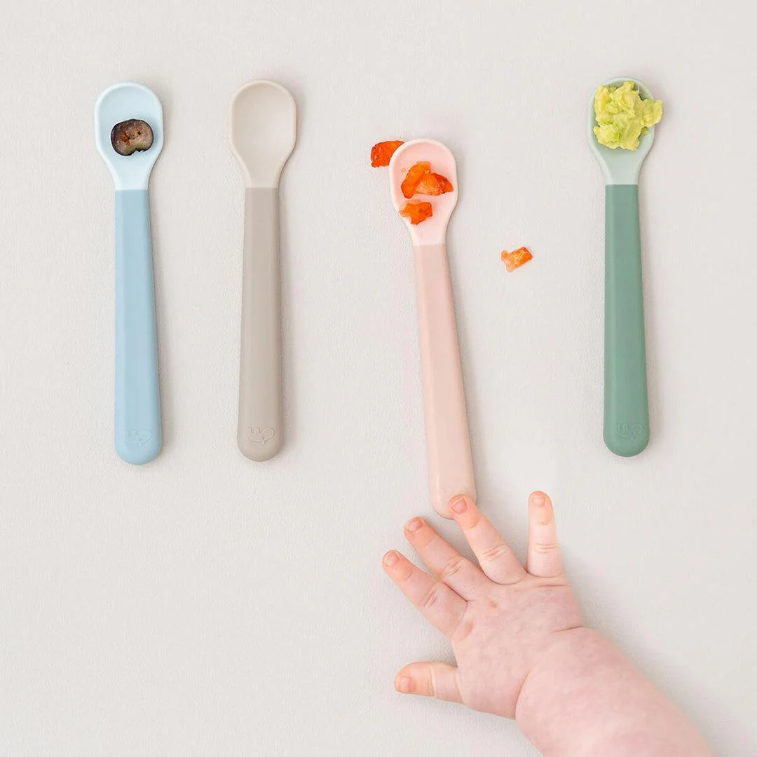Done By Deer Foodie Easy-Grip Baby Spoon 3 Pack - Green - Image 4