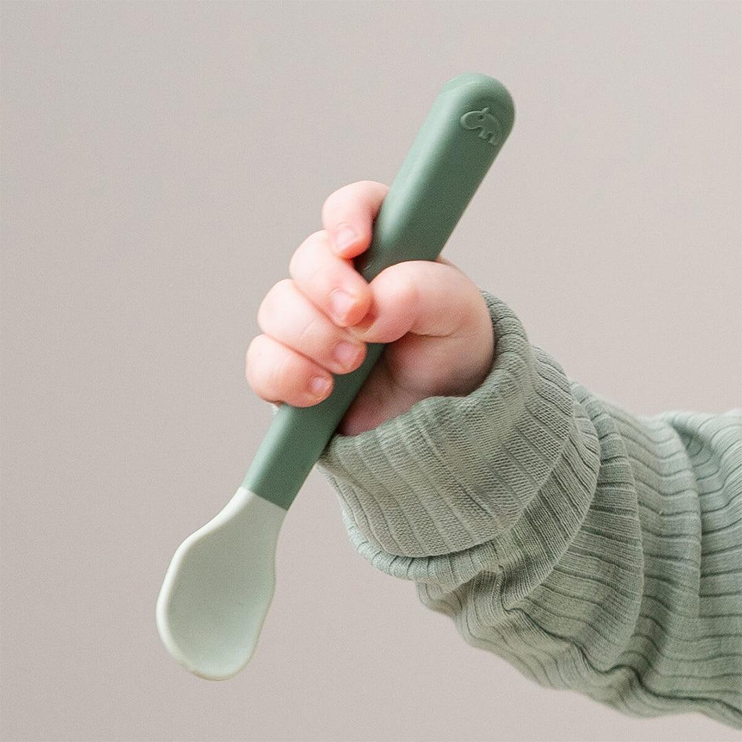 Done By Deer Foodie Easy-Grip Baby Spoon 3 Pack - Green - Image 5