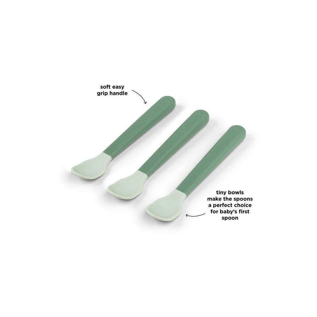 Done By Deer Foodie Easy-Grip Baby Spoon 3 Pack - Green - Image 6