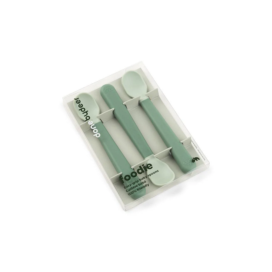Done By Deer Foodie Easy-Grip Baby Spoon 3 Pack - Green - Image 7
