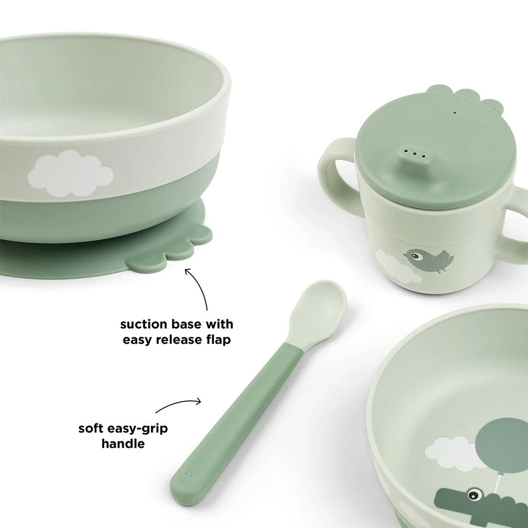 Done by Deer Foodie First Meal Set  - Green - Happy Clouds - Image 6
