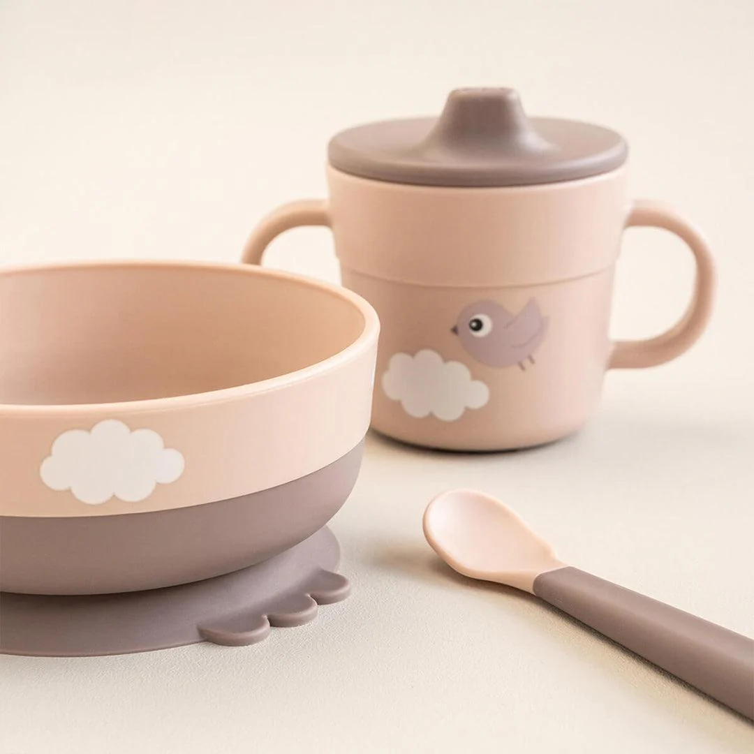 Done by Deer Foodie First Meal Set  - Powder - Happy Clouds - Image 3