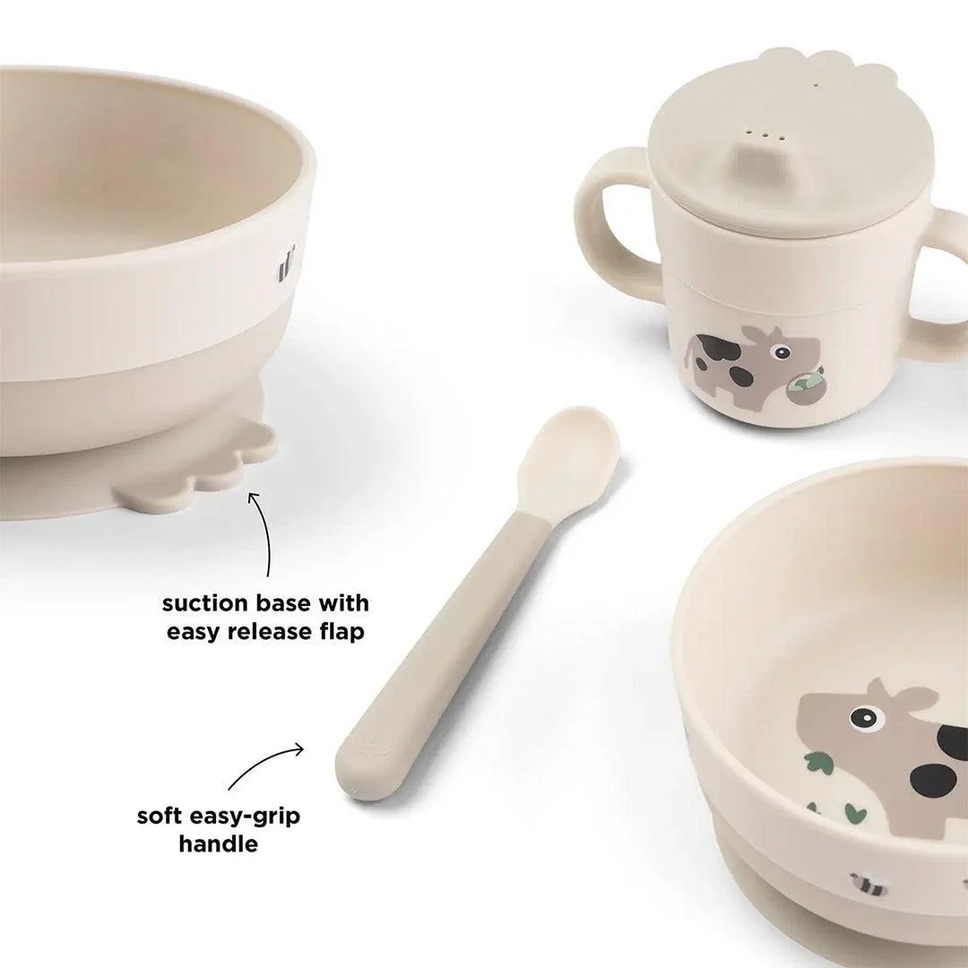 Done by Deer Foodie First Meal Suction Set - Tiny Farm Sand - Image 3