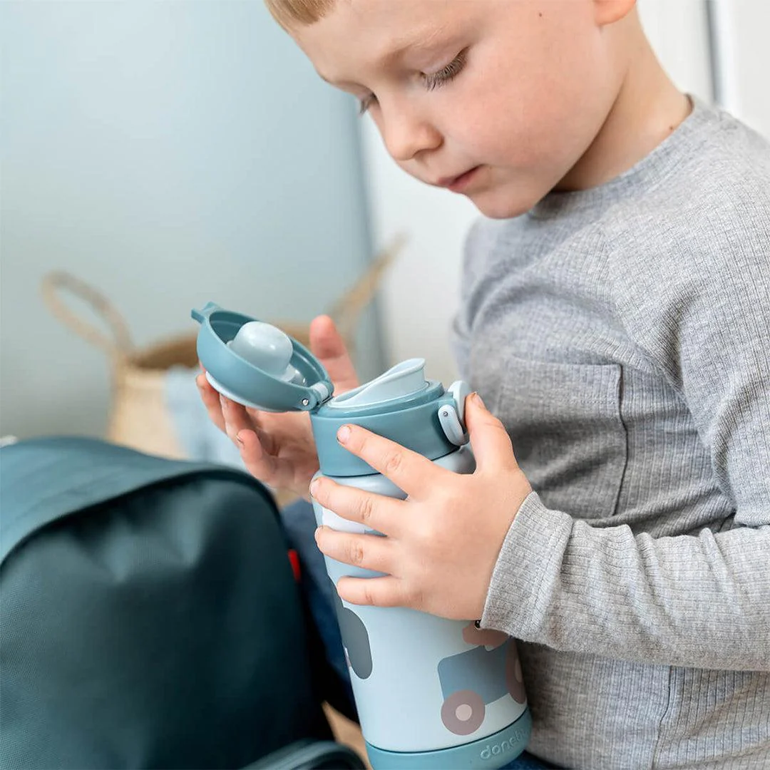 Done by Deer Insulated Bottle - Tiny Farm Blue - Image 3