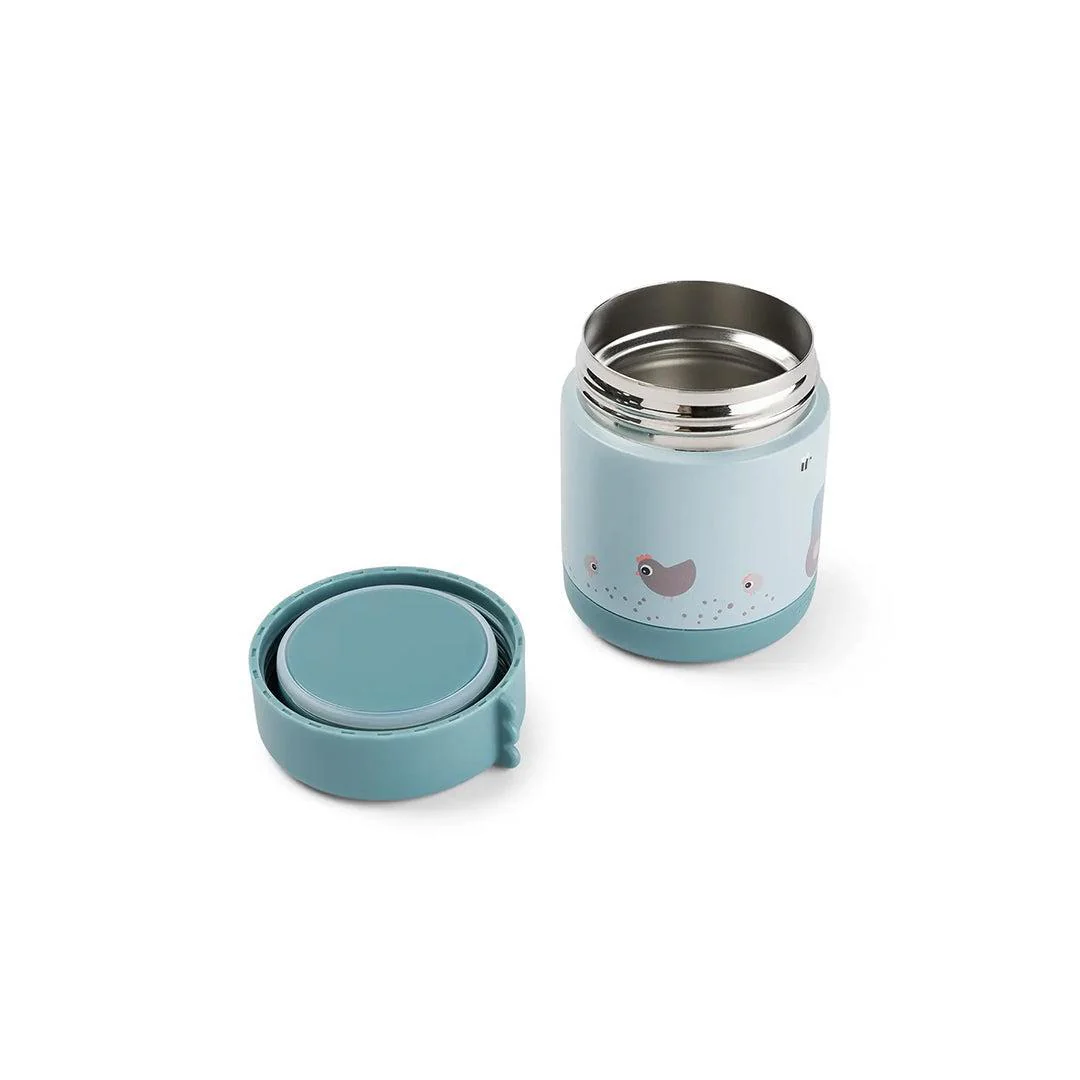 Done by Deer Insulated Food Jar - Tiny Farm Blue - Image 6