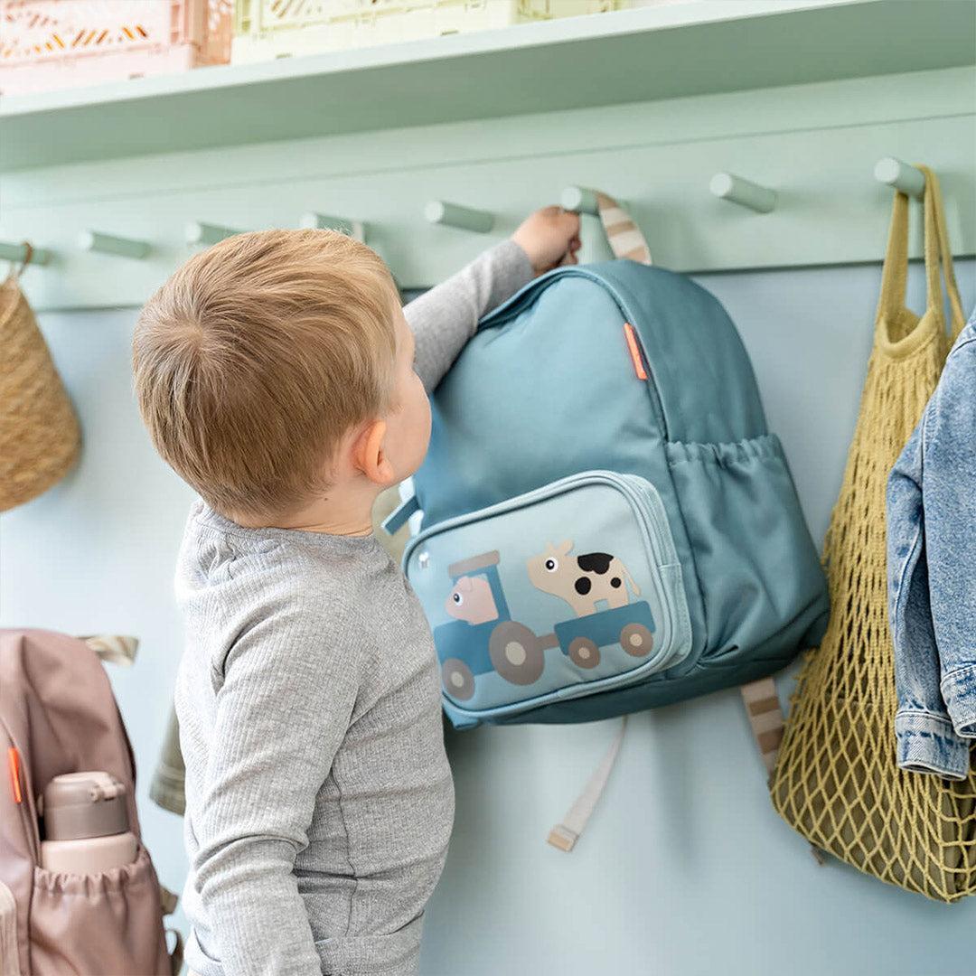 Done by Deer Kids Backpack - Tiny Farm Blue - Image 3