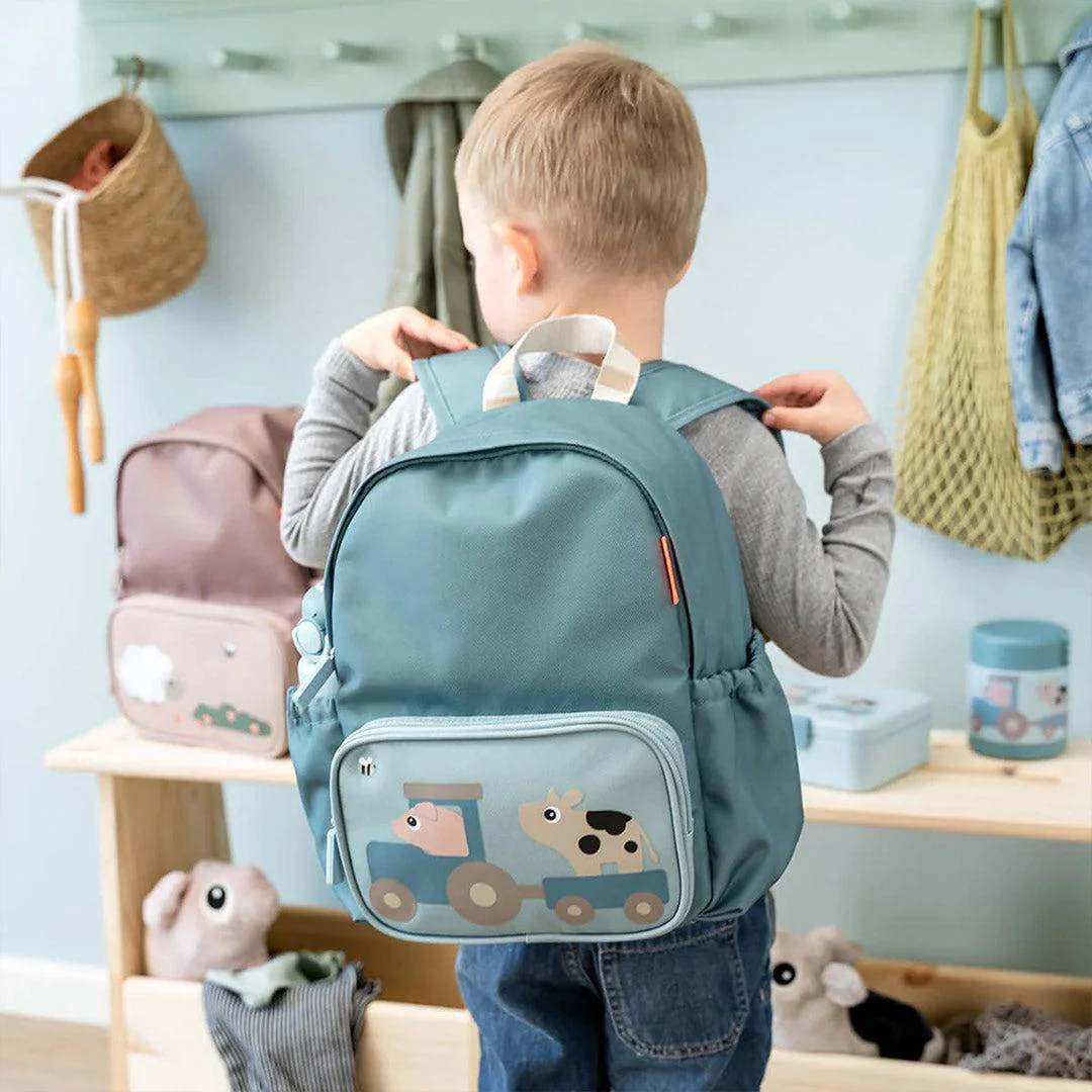 Done by Deer Kids Backpack - Tiny Farm Blue - Image 4