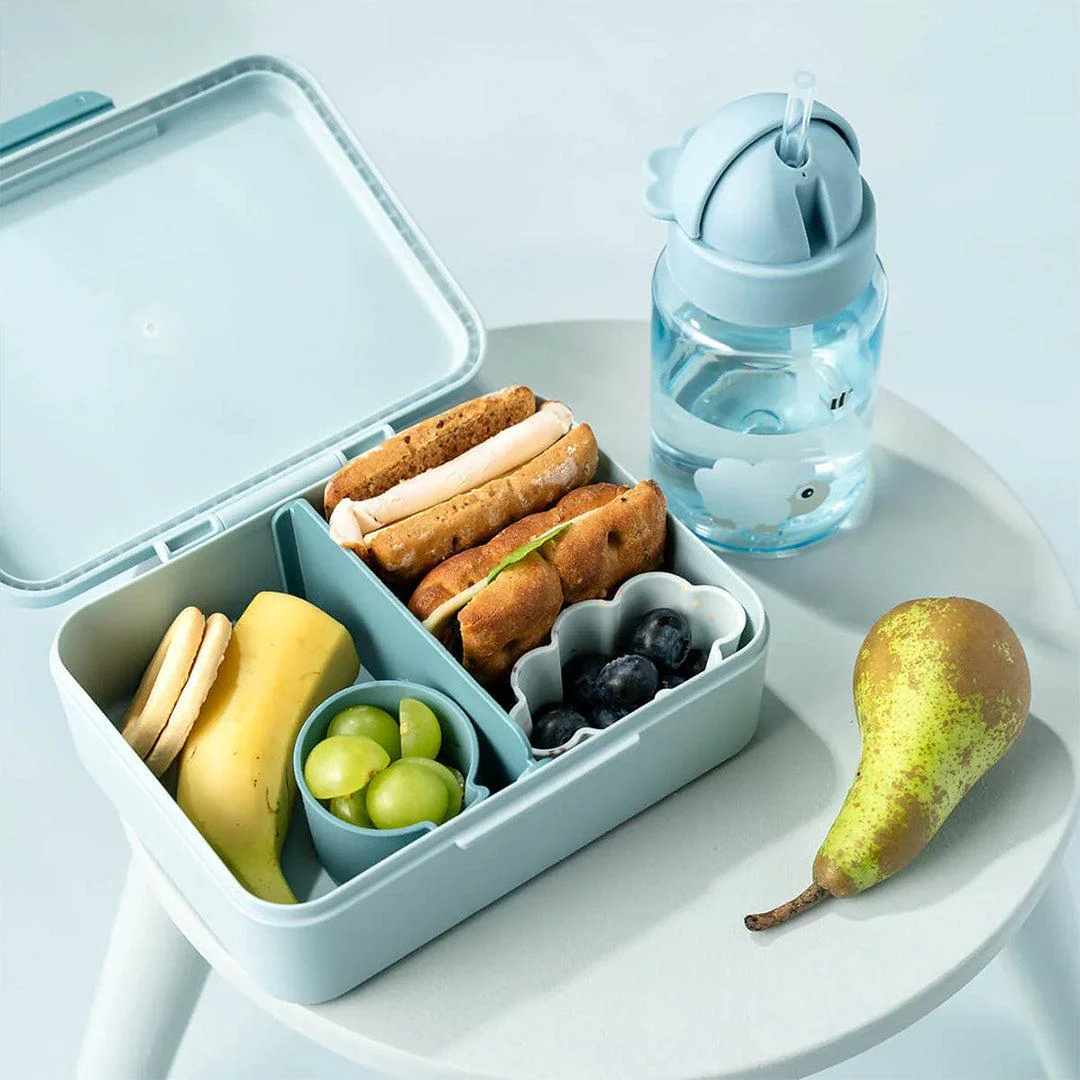 Done by Deer Lunch box w/divider - Tiny Farm Blue - Image 2