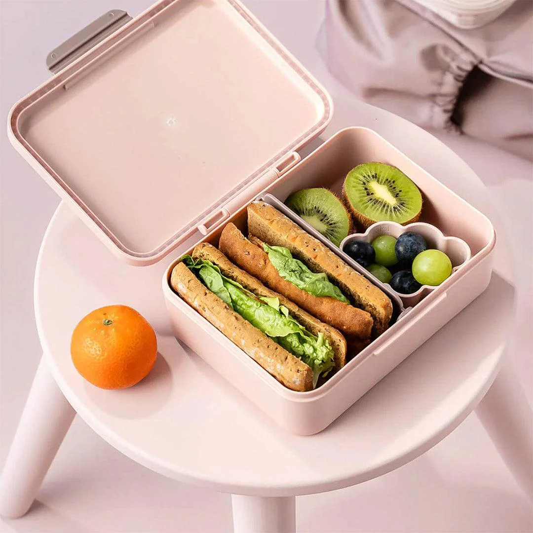 Done by Deer Lunch box w/divider - Tiny Farm Powder - Image 2